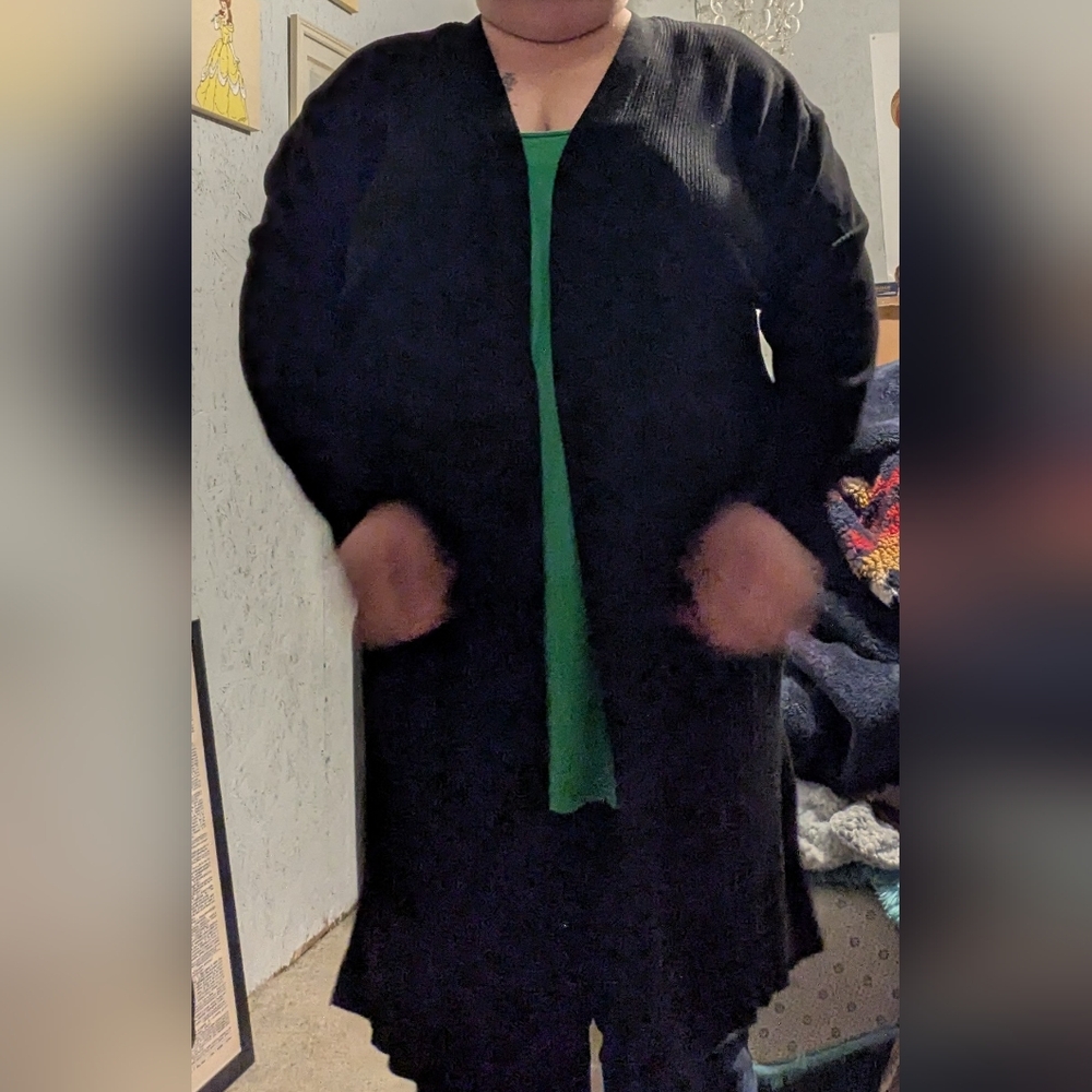 Black Long Cardigan